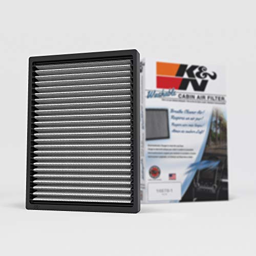 K+N K&N Cabin Air Filter: Premium, Washable, Clean Airflow to your Cabin Air Filter Replacement: Designed For Select 2007-2017 CHEVROLET/GMC/BUICK/SATURN (Traverse, Acadia, Enclave, Outlook), VF1012 - Image 1