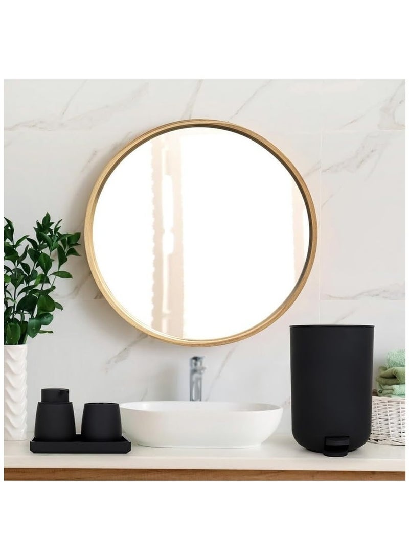 Hihonor - Black Bathroom Accessory Set,5 Piece,Bathroom Soap Dispenser/Toothbrush Holder/Tray/Dispenser,Modern Bathroom Sink Decoration - Image 1