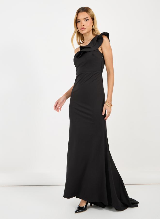 Styli One-Shoulder Maxi Dress  - Image 4