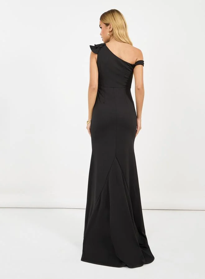 Styli One-Shoulder Maxi Dress