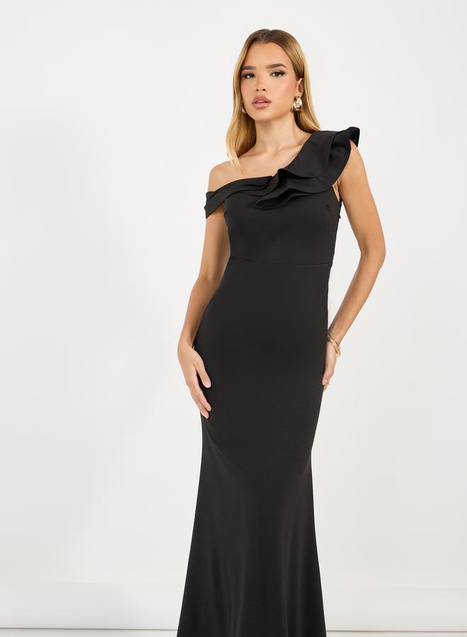 Styli One-Shoulder Maxi Dress  - Image 5
