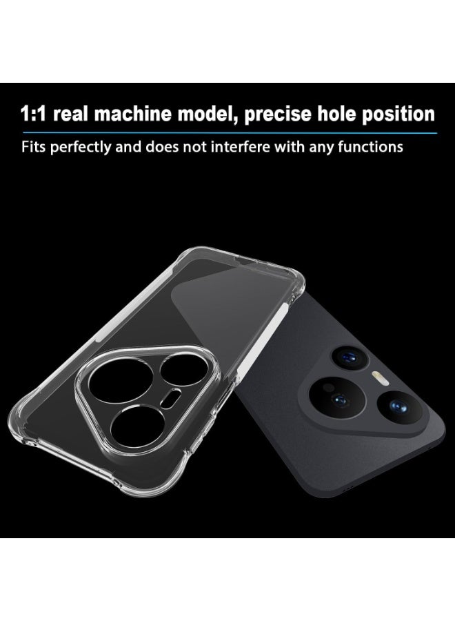 Case for Huawei Pura 80 Pro Clear TPU Four Corners Protection Cover Transparent Soft Bumper Case for Huawei Pura 80 Pro / Pura 80 Pro Plus - Image 2