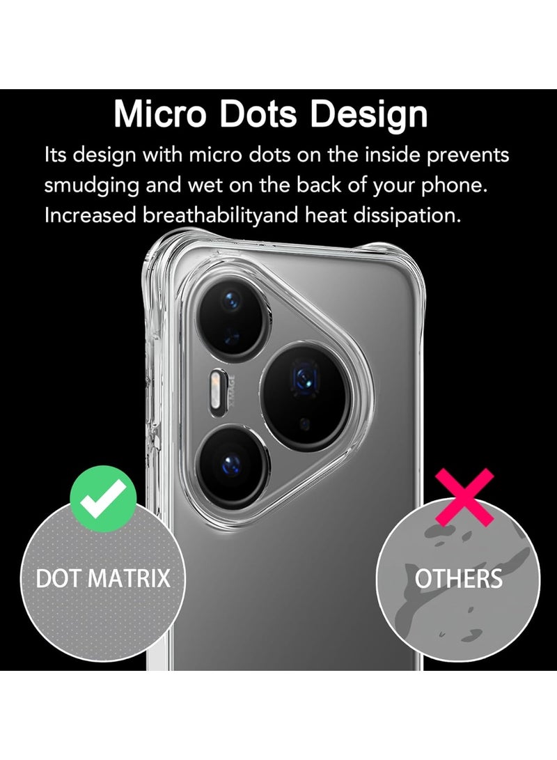Case for Huawei Pura 80 Pro Clear TPU Four Corners Protection Cover Transparent Soft Bumper Case for Huawei Pura 80 Pro / Pura 80 Pro Plus - Image 3