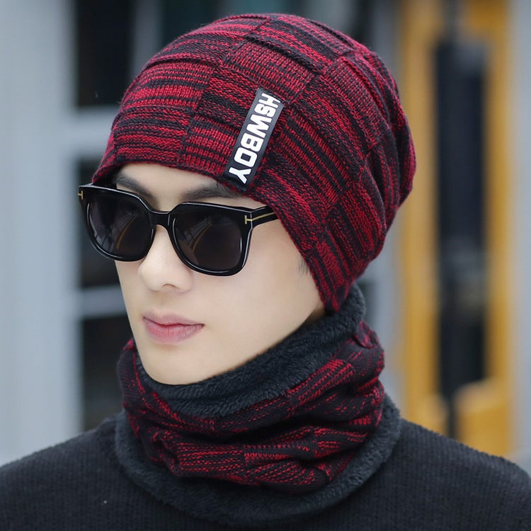 Winter Beanie Unisex Thick Fleece Neck Gaiter Ear Protection Hat - Image 1