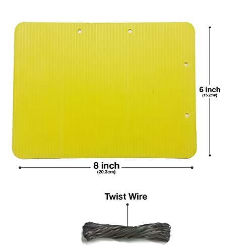 OrganicDews Yellow Double Sided Sticky Glue Bug Trap (8X6 Inches - 25 Traps) with Twist Tie - Flying Insects, Gnats, Thrips, Fruit Flies - Indoor and Outdoor (Pack of 25 Traps) - Image 2