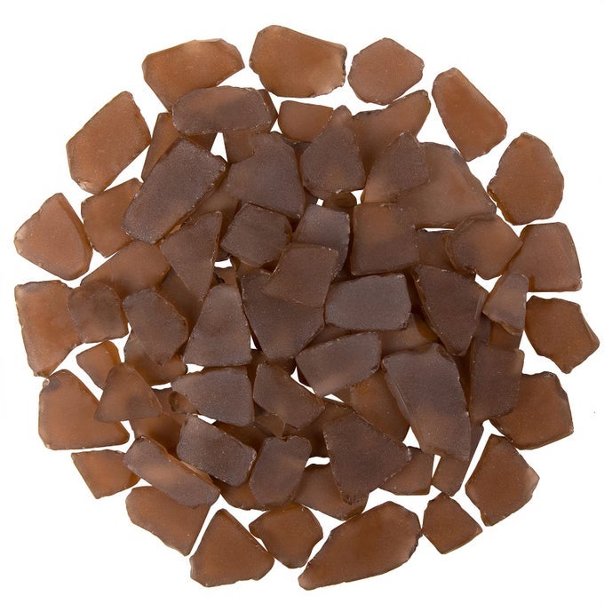 SEA GLASS FOR CRAFTS 16OZ BROWN FROSTED SEAGLASS PIECES VASE FILLER DIY ART CRAFT SUPPLIES BEACH WEDDINGS HOME DECOR AQUARIUMS DECOR