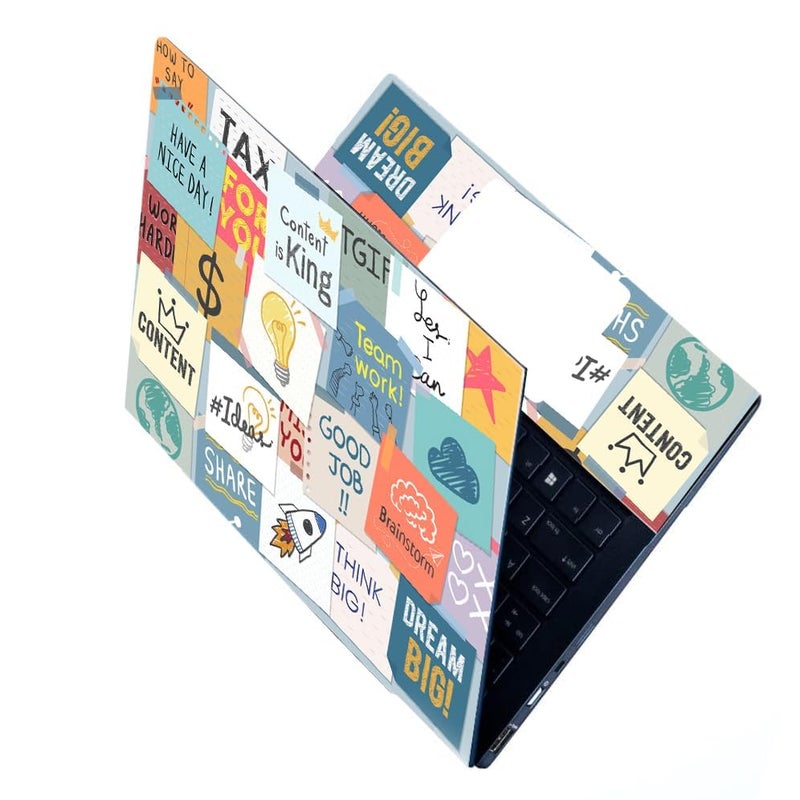 BAEYE Full Laptop Skin Stickers HD Quality Sticker for Laptops Upto 15.6" (Dustproof|Waterproof|Scratchproof|Reusable) - BE King FL - Image 1