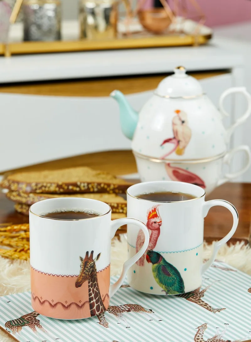 YVONNE ELLEN 2 Pack Printed Mugs