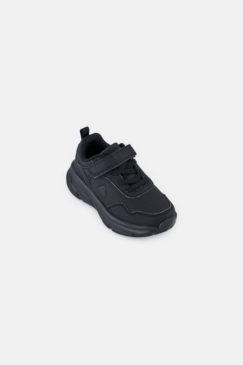 RBX Toddlers Boy Velcro Closure School Shoes, Black  - Image 1