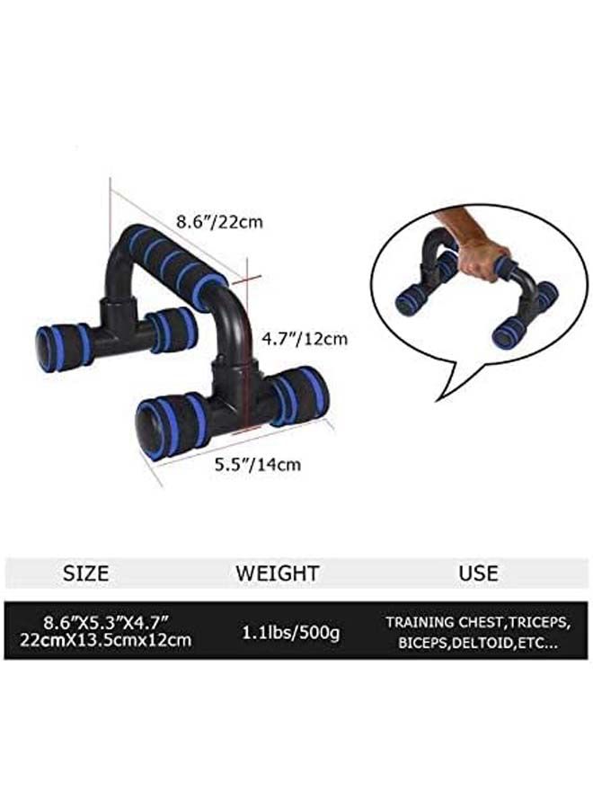 General H-type push-up support, ideal for muscle strengthening, push-up bars, stands, handles, assistive equipment for men and women, push-up exercises, home fitness exercises, strength training, one pair (multi-color) - Image 2