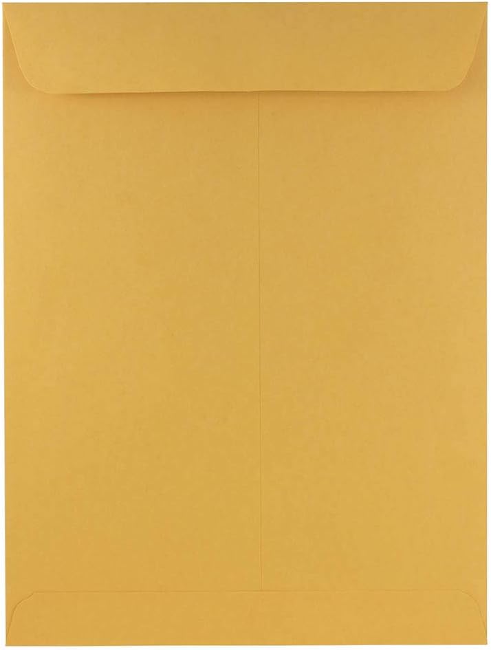 9 x 12 Open End Catalog Premium Envelopes - Brown Kraft Manila - 50/Pack