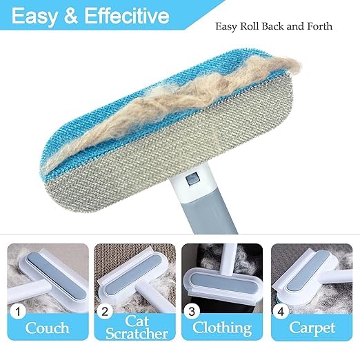 FLIPA 4-in-1 Pet Hair Removal Tool for Couch, Carpet & Furniture - Multifunctional Dog & Cat Hair Remover Broom, Reusable & Washable Cleaning Brush - Image 5