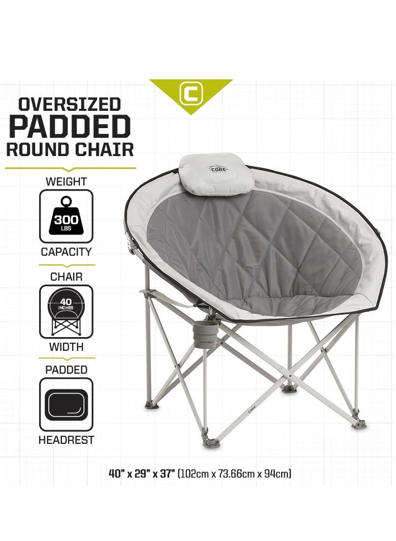 معدات كور كرسي دائري مبطن كبير الحجم - Image 1