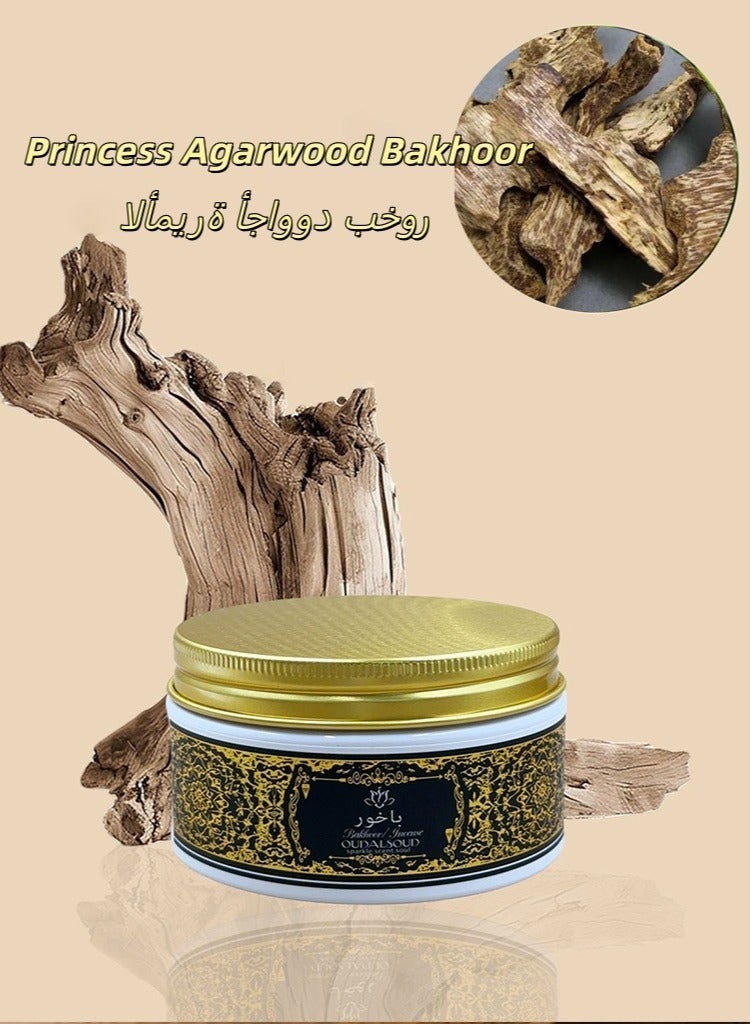 OUDALSOUD 80g Princess Oud Bakhoor Incense, Gift Box, Long-Lasting Fragrance, Perfect For Prayer, Worship, Ceremony - Image 4