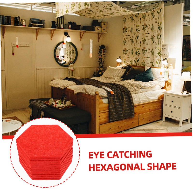 Hexagon Felt Mats For Office Message Boards Soundproof Wall Decor Acoustic Panels Vibrant Colors - Image 5