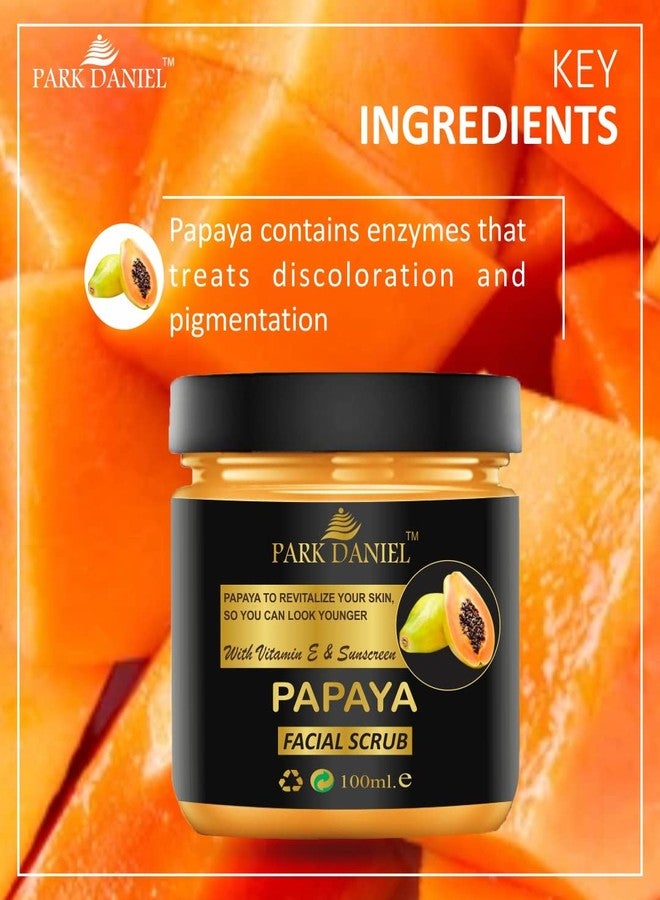 Park Daniel Papaya & Apricot Facial Scrub | Face & Body Cleaning Scrub | Gentle Exfoliating Skin Polishing Scrub | Combo Pack of 2 | 100 ml Each (200 ml) - Image 4