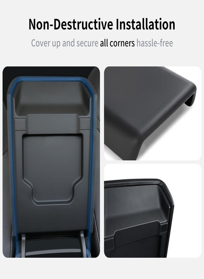 Uxcer Center Console Armrest Cover for Tesla Model Y 2025/2026 Juniper & Model 3 2024/2025 Highland, Anti-Scratch TPE Center Console Protector for Tesla Model 3/Y Interior Accessories, Black - Image 5
