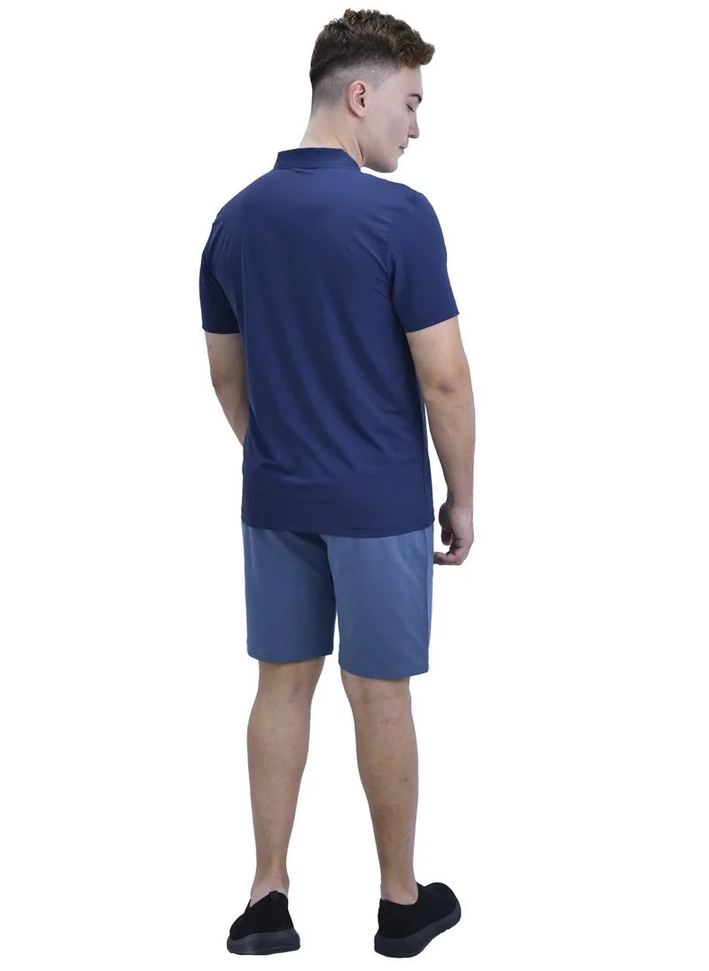 جيوردانو Men's Double Knit Shorts Blue
