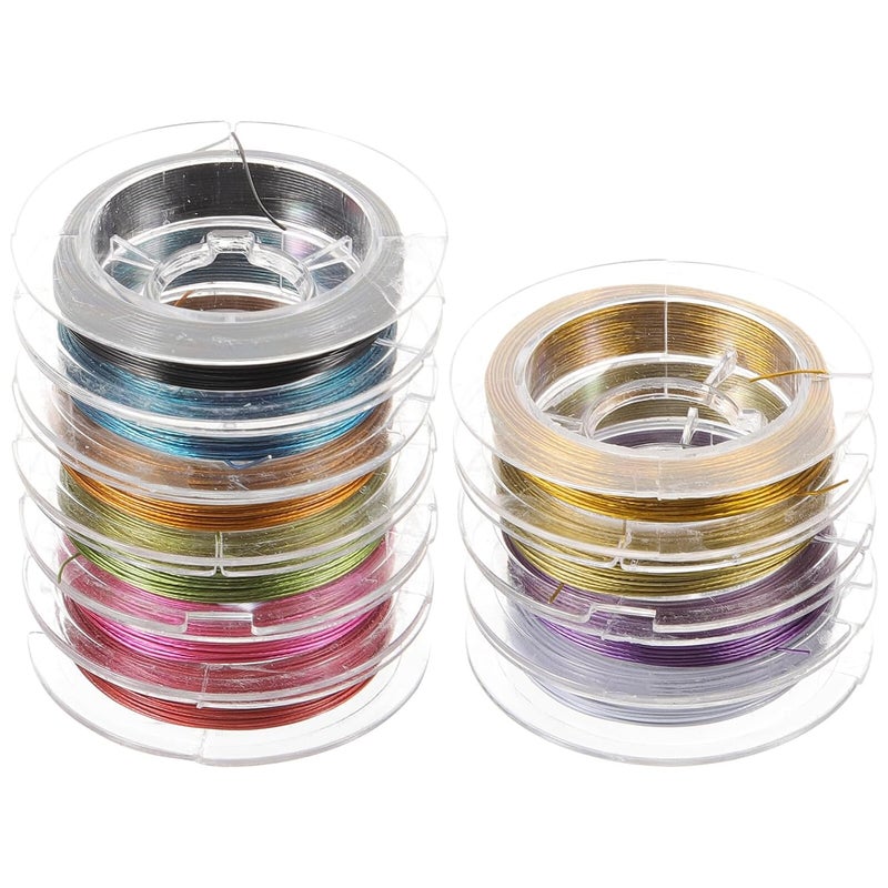 TIDTALEO Beading Wire 0.3-0.38Mm Mixed Color Steel Wire 10M DIY for Handcrafts and Accessories Making - Image 1