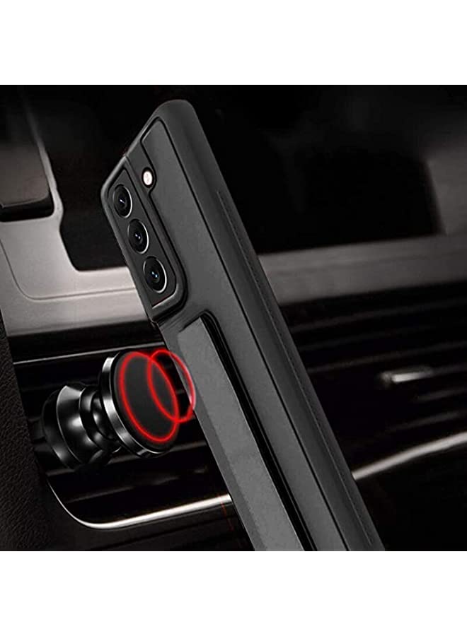 S-TOP STOP Magnetic Protection Case Cover Compatible with Samsung Galaxy S21 FE 5G Black - Image 2