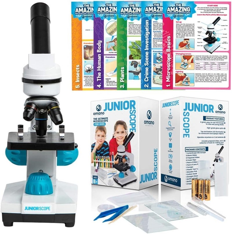 Omano Juniorscope Microscope for Kids – Microscope Kit for Kids 8+ for Science Microscope Experiments – Kids Microscope Kit That Encourage STEM Exploration – Beginner Microscope for Kids 8 and Up. - Image 1