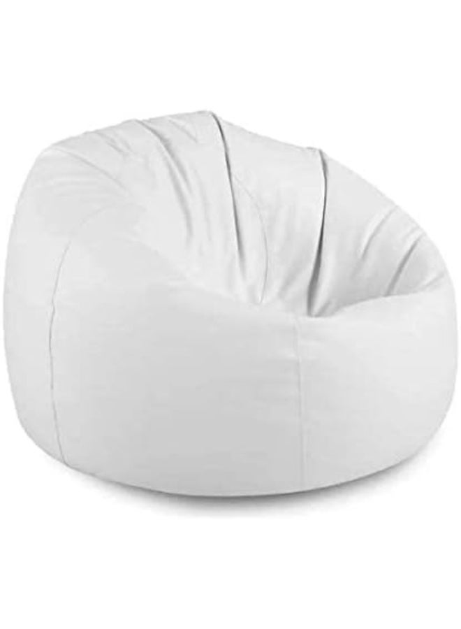 Zayn comforts Luxury Leather & Velvet Bean Bag Chair - White