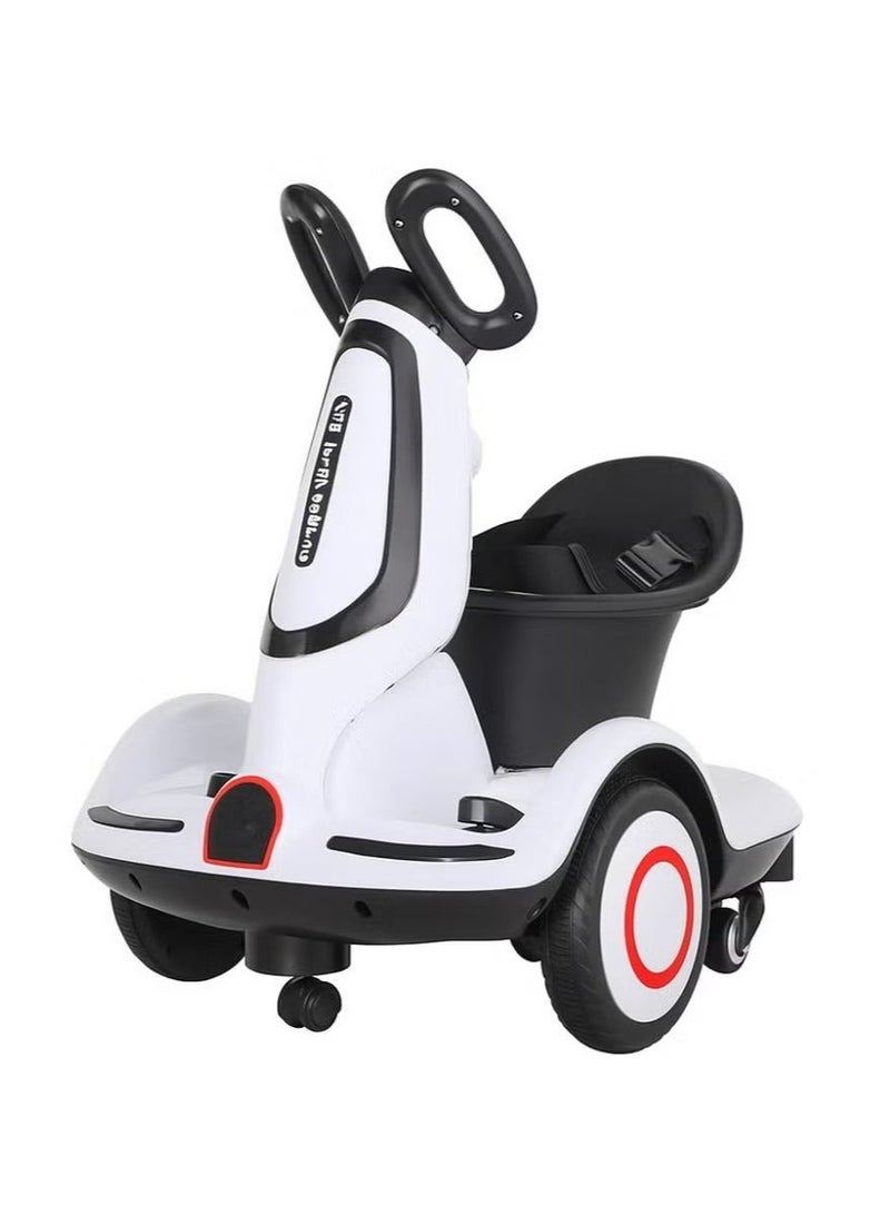 Smart 4-wheel electric children's scooter with seat and LED lighting, suitable for ages 2 to 8 years, with a controller - Image 1