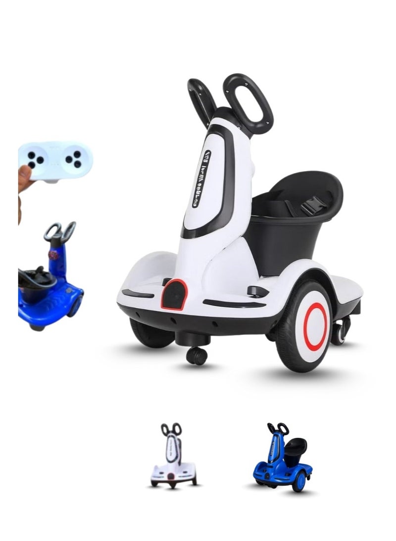 Smart 4-wheel electric children's scooter with seat and LED lighting, suitable for ages 2 to 8 years, with a controller - Image 2