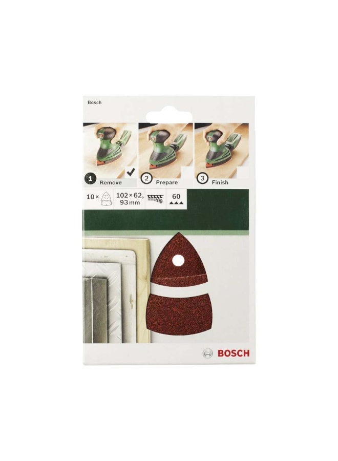 Bosch (2609256A66) Grit 240 Sanding Sheets For Orbital Sanders 10Pcs/Set - Image 2
