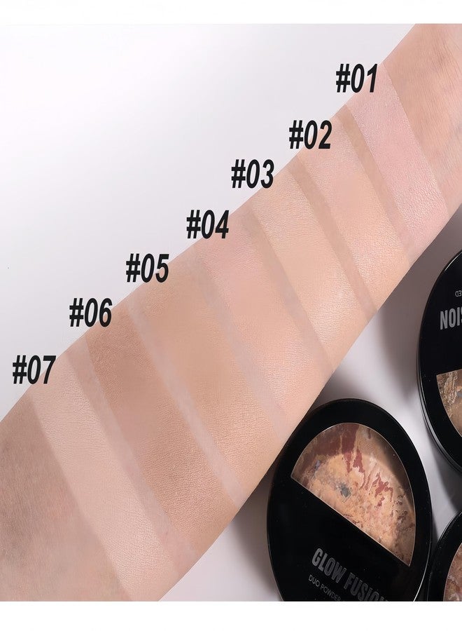 MAEPEOR Baked Setting Powder Brighten Color Correcting Powder Foundation Natural Smooth Lightweight Oil-Control Pressed Foundation (04 Medium Beige) - Image 4