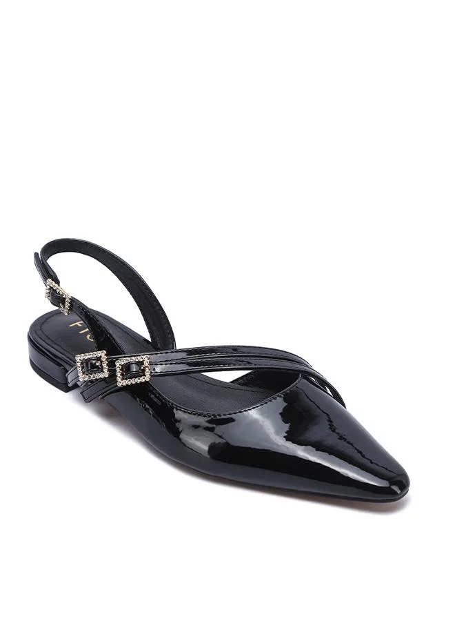 FYOR Stylish Multi-Strap Glossy Slingback CD 008