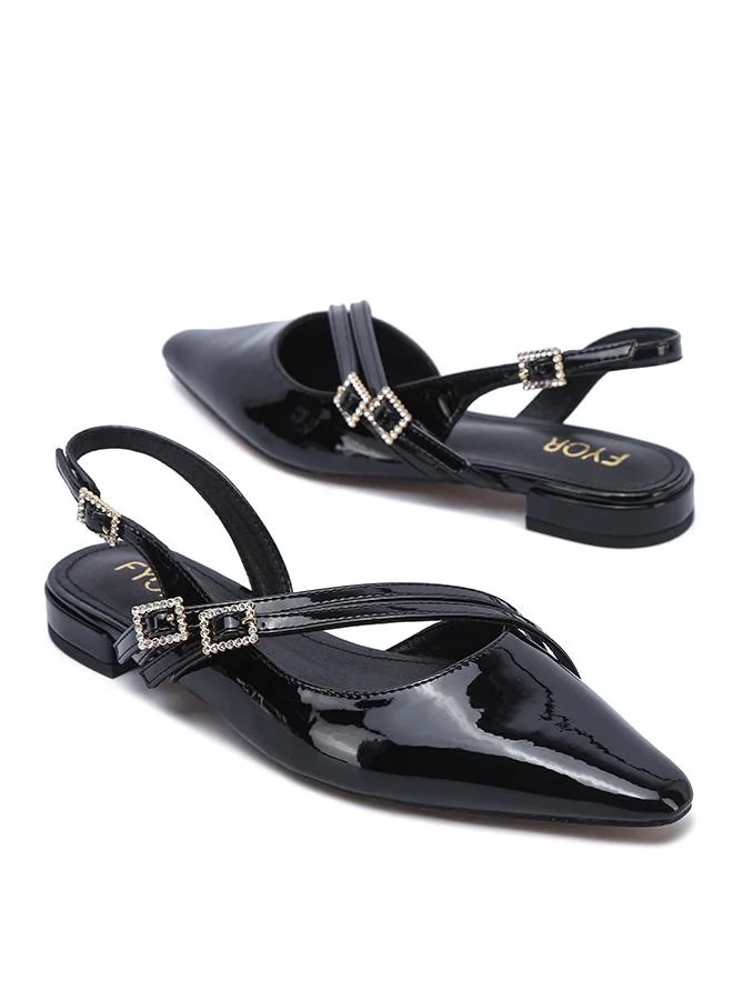 Fyor  Stylish Multi-Strap Glossy Slingback CD 008 for Women | Best Price UAE