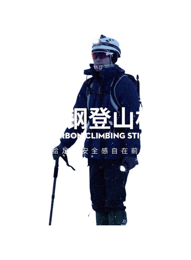 SupFire عصا المشي الخارجية للدفاع عن النفس من سوپفاير، مقبض على شكل حرف T من سبائك الألمنيوم، عصا مشي خفيفة الوزن بأربعة أقسام، عصا تسلق، عصا مشي للأطفال - Image 2