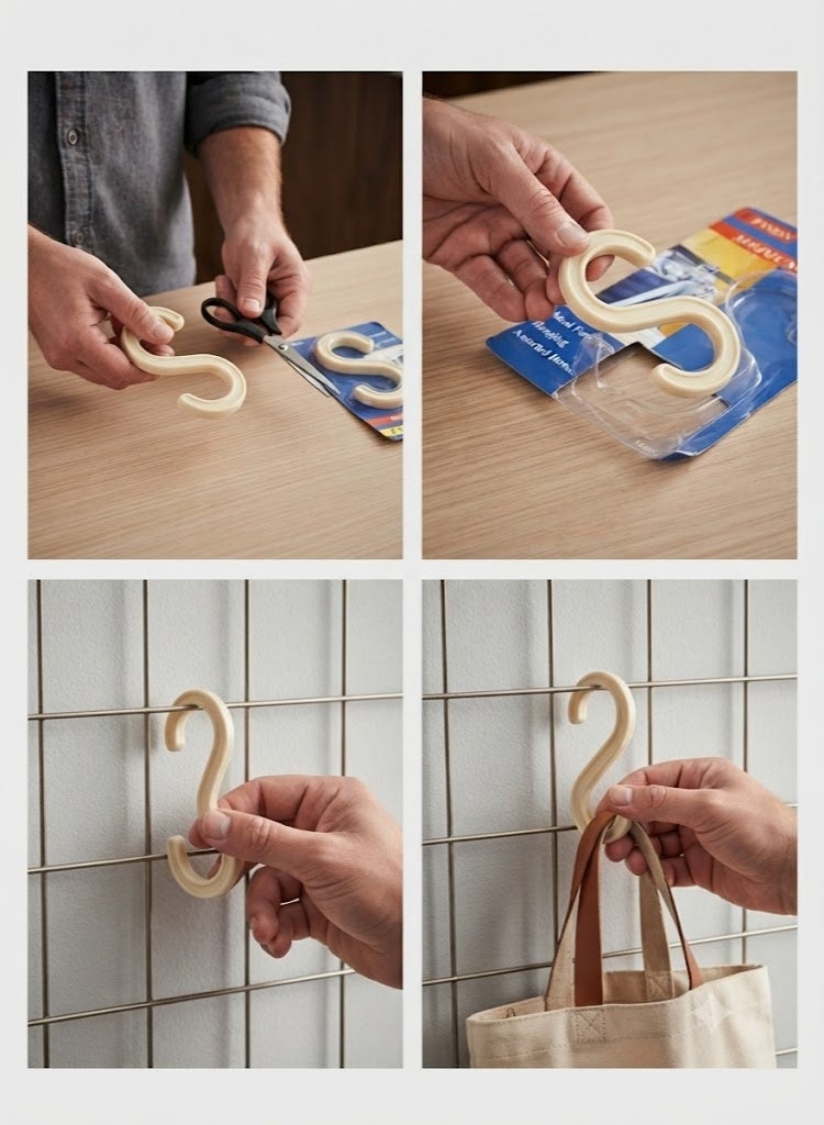 Fixon Medium Plastic S-hook - 1236, Beige - Image 2