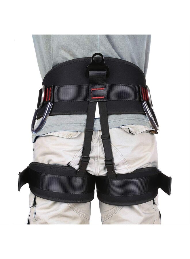 يُسلِّم أحزمة تسلق قابلة لتعديل السماكة، أحزمة نصف الجسم لإنقاذ الحرائق، استكشاف الكهوف، تسلق الصخور، الهبوط بالحبال، حماية الأشجار، أحزمة أمان للخصر (أحمر) - Image 5