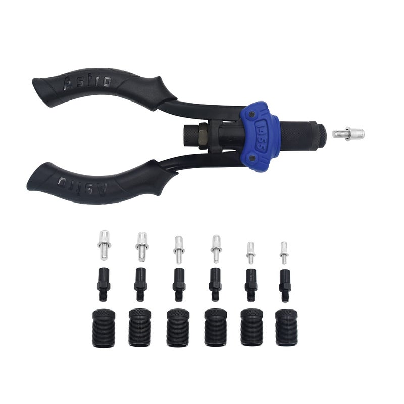 Astro Tools 1455 Hand Rivet Stud Setter Kit - Metric & SAE with Rivet Studs,Multicoloured - Image 5