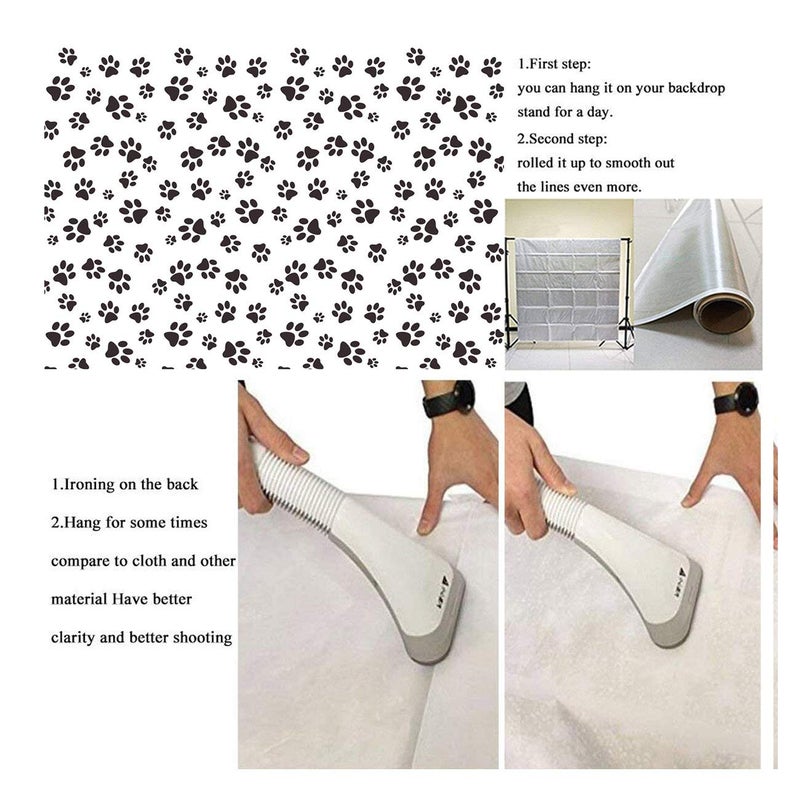 Qian Cartoons Puppy Dog Paw Theme Photography Backdrops Kids Boys Birthday Party Banner Photo Background Newborn Baby Shower Candy Cake Table Decor Photobooth Props 5x3ft Vinyl - Image 5