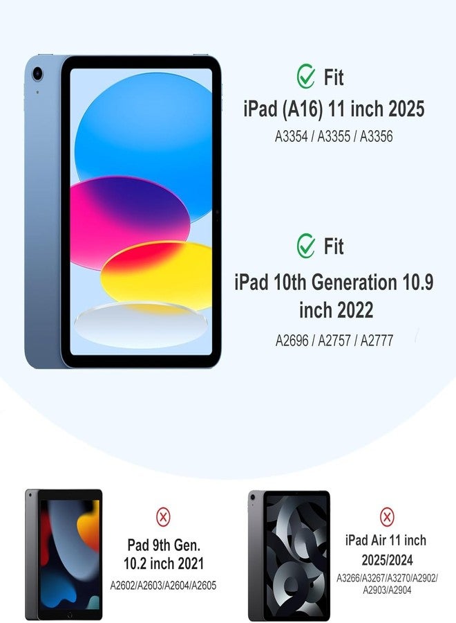 KEROM Case for iPad 10th Generation (10.9 inch, 2022 Version), Premium PU Leather Smart Folio Stand Cover with Auto Sleep Wake and Multiple Viewing Angles, Hummingbird - Image 2