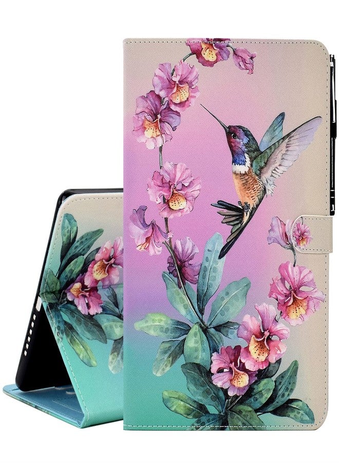 KEROM Case for iPad 10th Generation (10.9 inch, 2022 Version), Premium PU Leather Smart Folio Stand Cover with Auto Sleep Wake and Multiple Viewing Angles, Hummingbird - Image 1