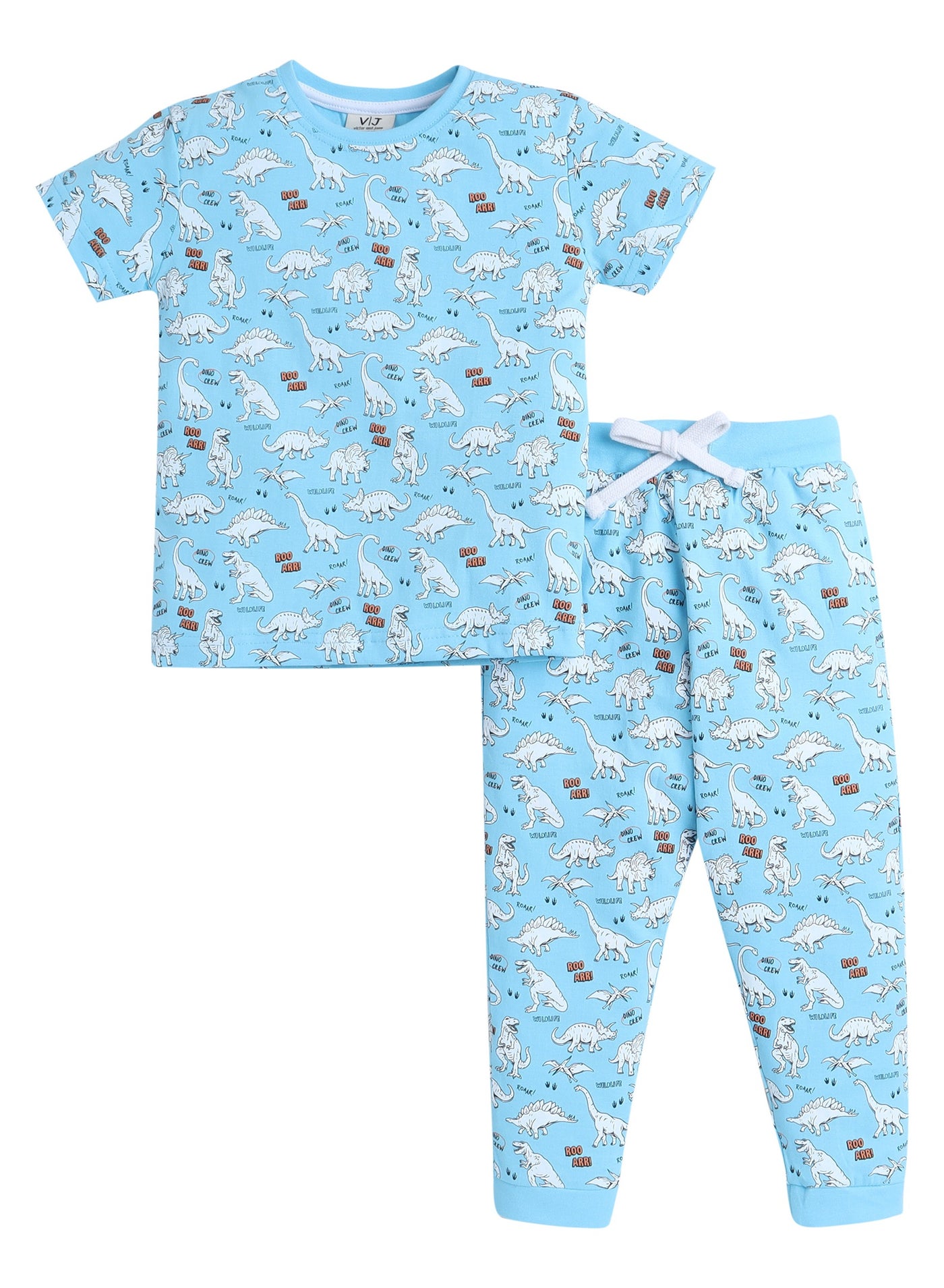 Victor and Jane - All-Over Printed T-shirt and Shorts Pyjama Set