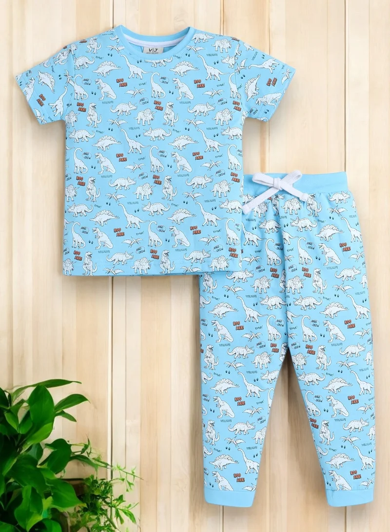 victor and jane Victor and Jane - All-Over Printed T-shirt and Pyjama Set