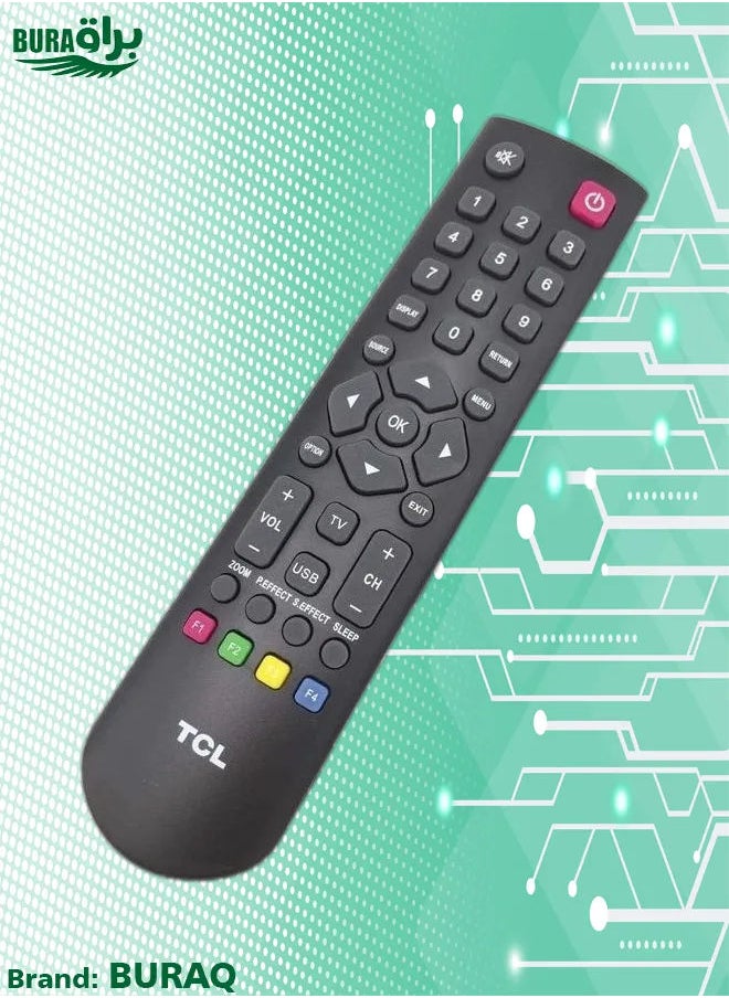 BURAQ - Remote Control For All TCL TV LCD LED Black - Image 1