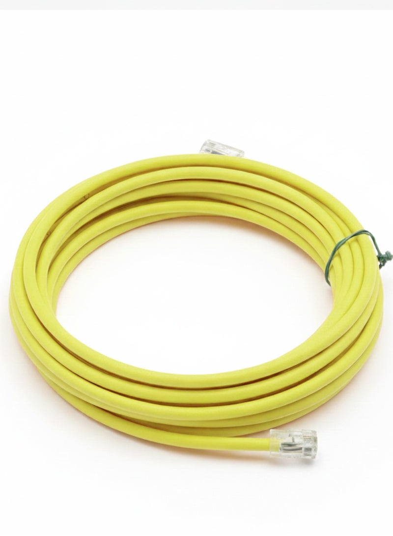 كابل شبكة إيثرنت Lan RJ45 Cat6e PRO لراوتر الإنترنت PC مودم الرصاص اللون الأصفر (20 متر) - Image 1