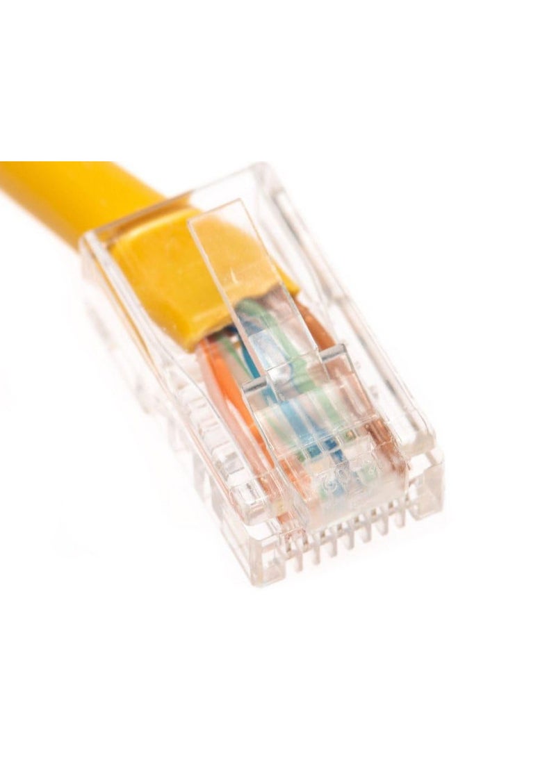 كابل شبكة إيثرنت Lan RJ45 Cat6e PRO لراوتر الإنترنت PC مودم الرصاص اللون الأصفر (20 متر) - Image 3