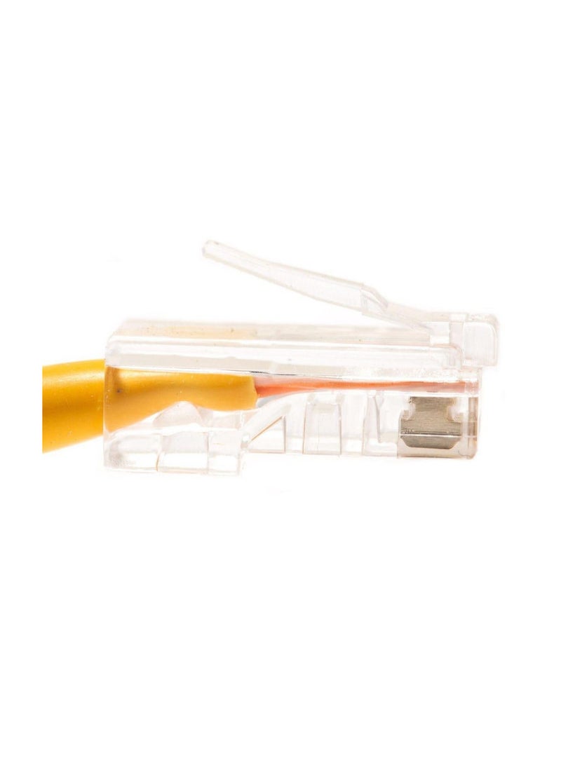 كابل شبكة إيثرنت Lan RJ45 Cat6e PRO لراوتر الإنترنت PC مودم الرصاص اللون الأصفر (20 متر) - Image 4