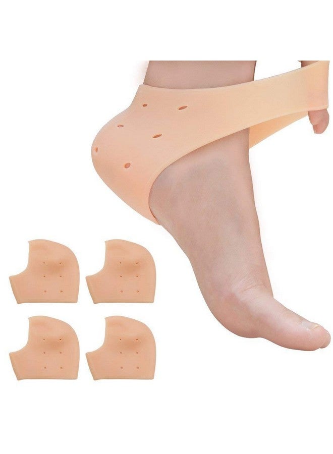 Gion 1Pair Reusable Foot Silicone Heel Socks for Pedicure Against Cracking Chap Pain Protector Moisturizing Breathable Anti Crack Socks - Image 1