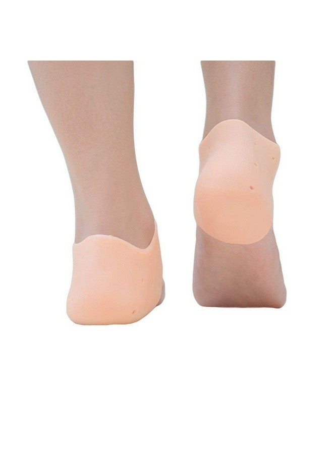 Gion 1Pair Reusable Foot Silicone Heel Socks for Pedicure Against Cracking Chap Pain Protector Moisturizing Breathable Anti Crack Socks - Image 2