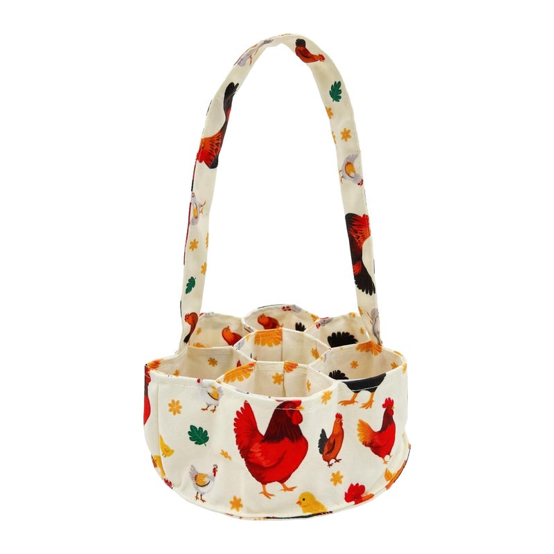 UKJENT Egg Collecting Basket 7 Pouches Large Chicken Egg Gathering Basket Machine Washable Hold Different Size Eggs Collection Carrier Bag Duck Goose Quail Fresh Eggs Collector Farm Home Use - Image 2