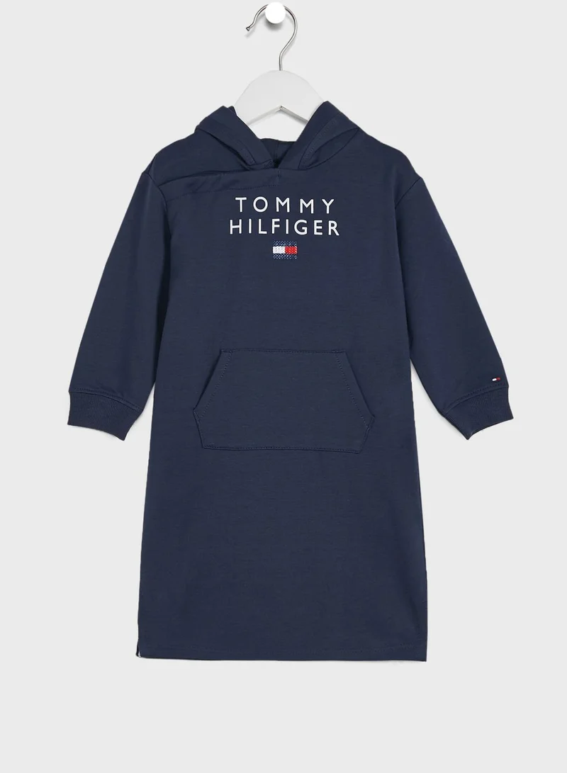TOMMY HILFIGER Kids Logo Hooded Dress