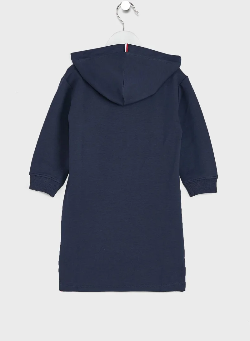 TOMMY HILFIGER Kids Logo Hooded Dress